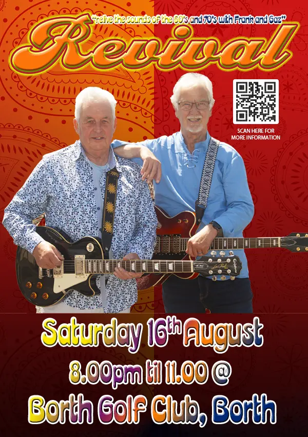 Revival gig at Borth Golf Club on the 16th August 2025