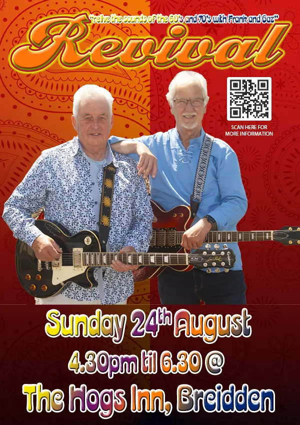 Revival gig on 24th August 2025 at The Hogs Inn